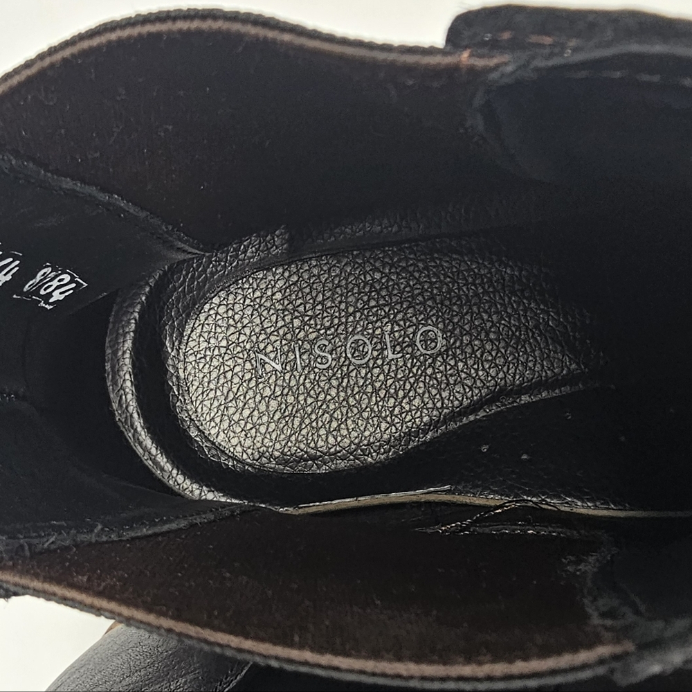 Nisolo Marco Chelsea Black Leather Slip On Ankle Boot 9 - Picture 7 of 9